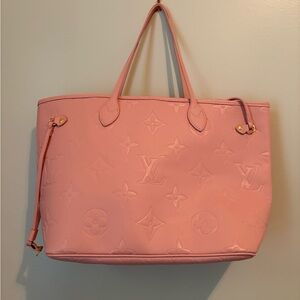 Pink Embossed Leather Tote Bag Designer Inspired✨✨✨